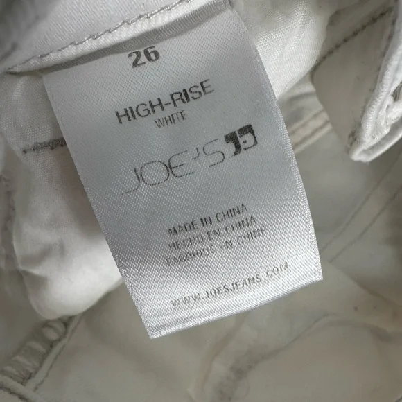 Joe's Jeans High-Rise White Ankle Jeans - Size 26 - Inseam “26 - Straight Leg - Picture 4 of 6